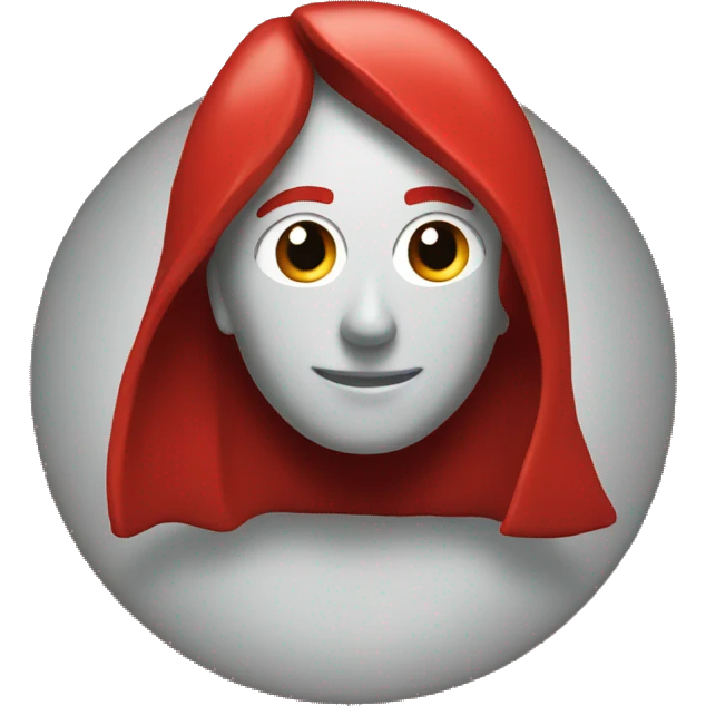R in red emoji