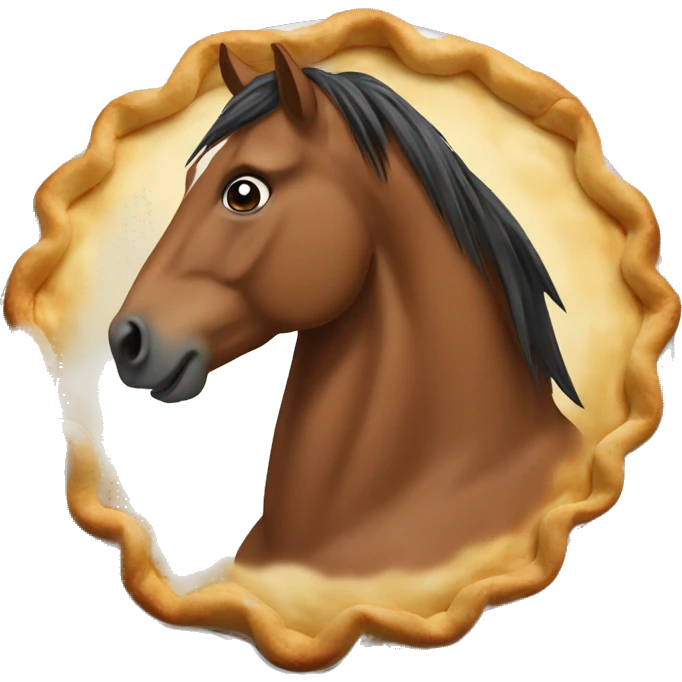 Horse in a pie emoji