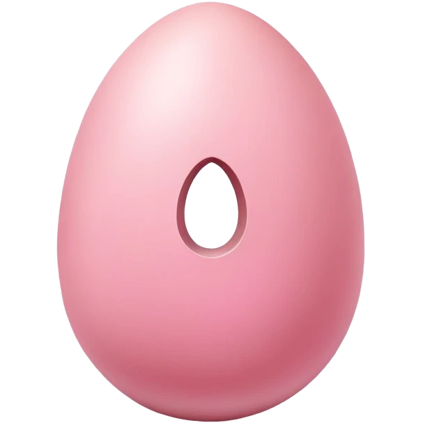 pink egg with the hole of the top emoji
