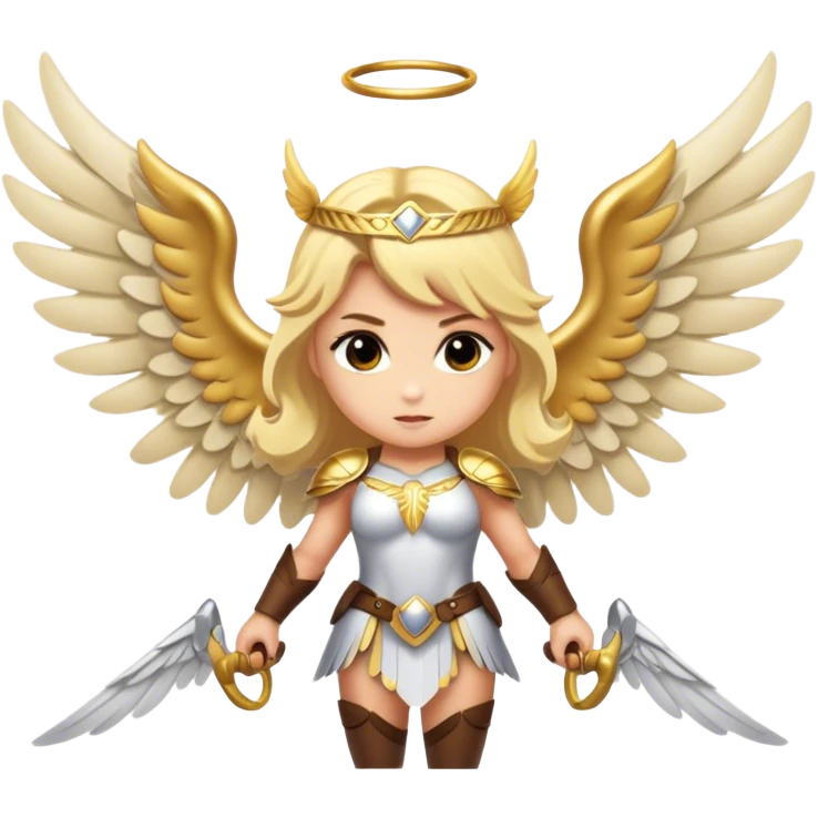 Blonde Valkyrie with wings  emoji
