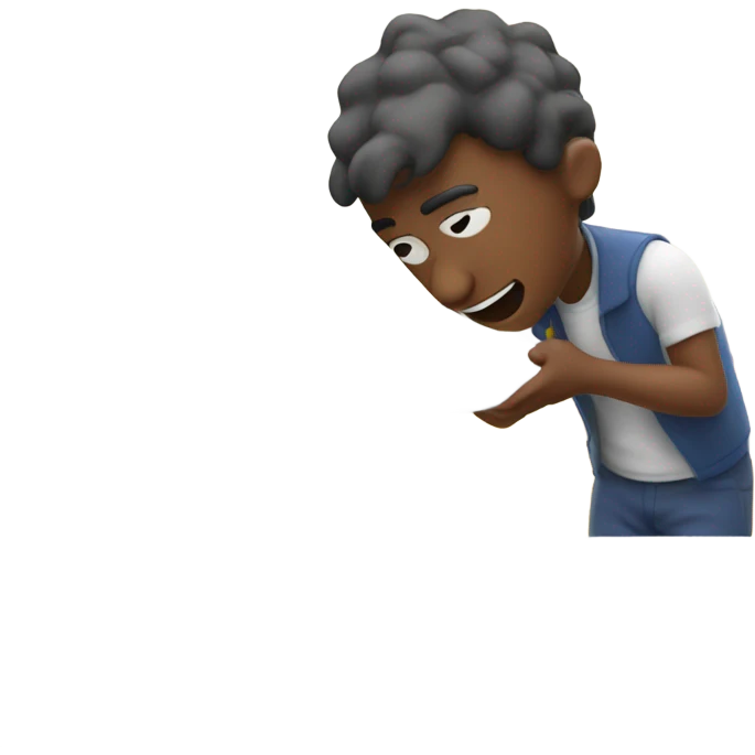 person sniffing baking soda off  a table emoji