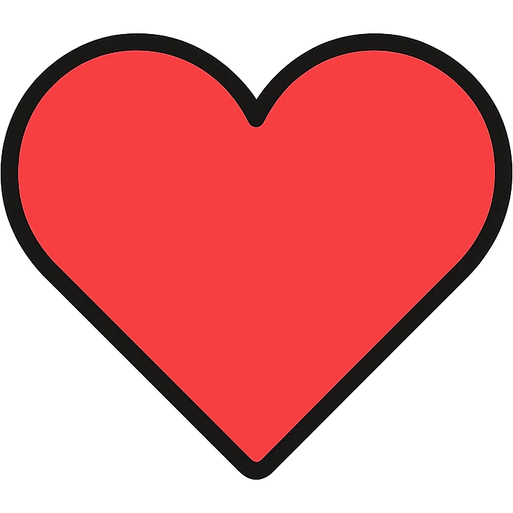 modern icon style gradient heart icon, clean lines, gradient with soft blur, no text emoji