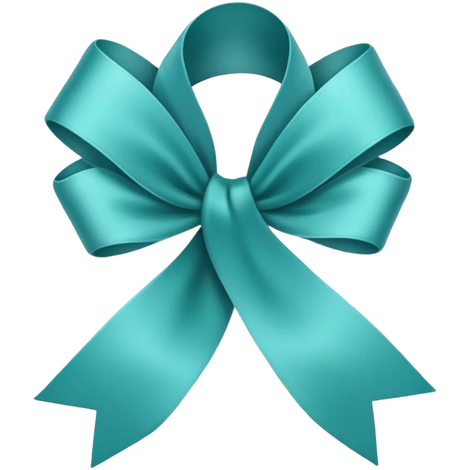 Teal ribbon emoji
