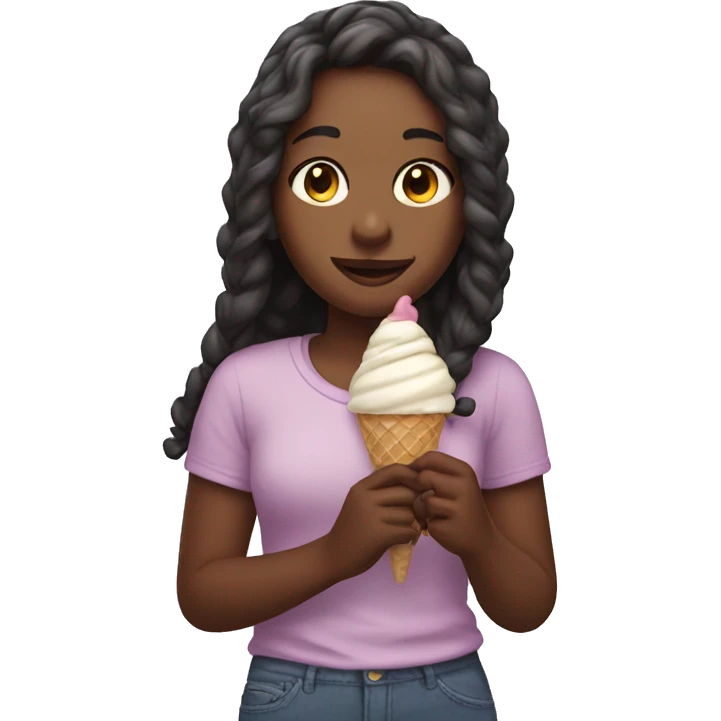 girl with ice cream  emoji