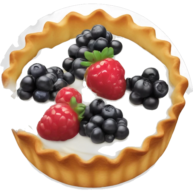Small tarte with berries and cream  emoji