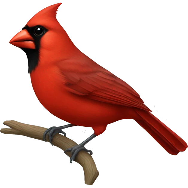Red cardinal emoji