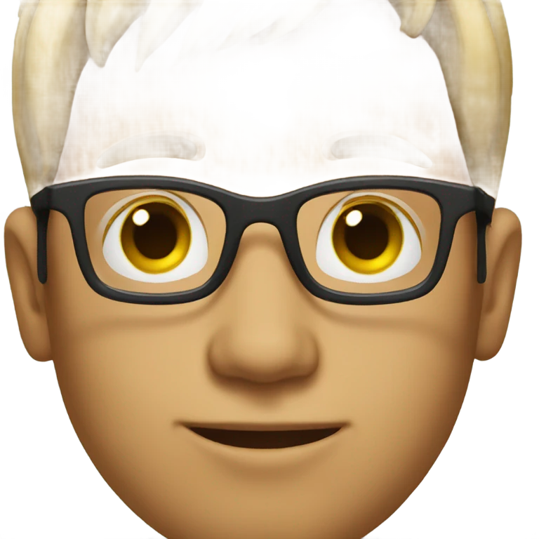 Boy wearing glasses  emoji
