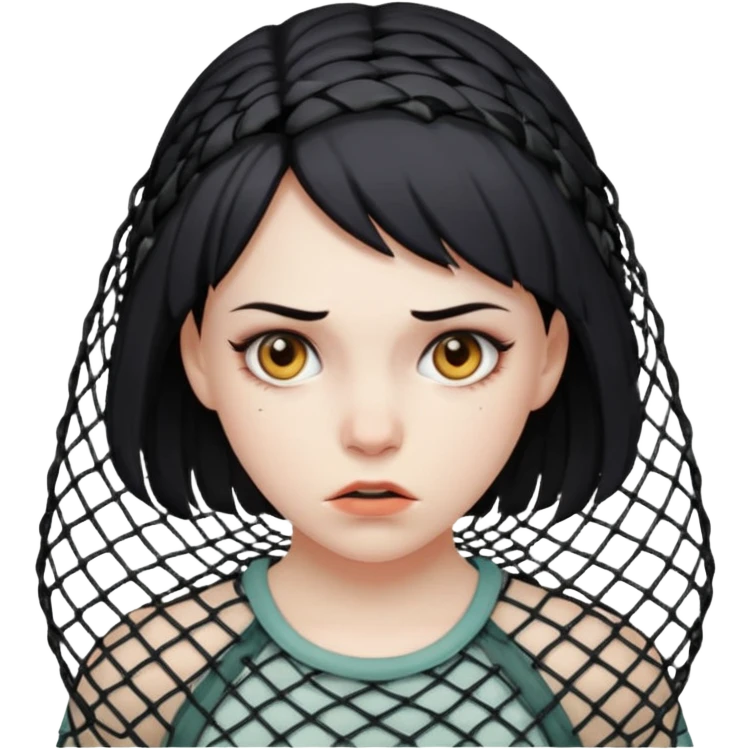 ravenous girl with a net emoji
