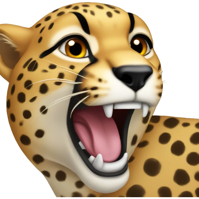 cheetah roaring emoji
