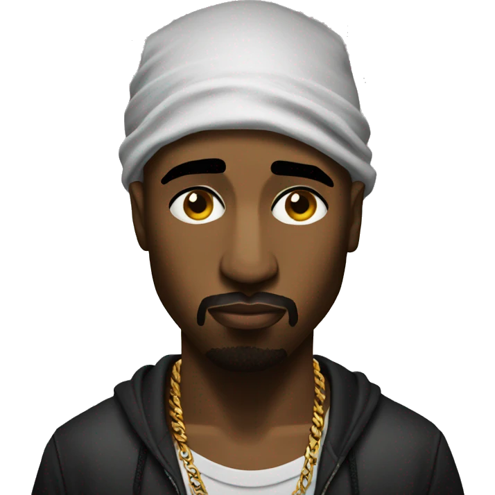 Tupac looking down emoji
