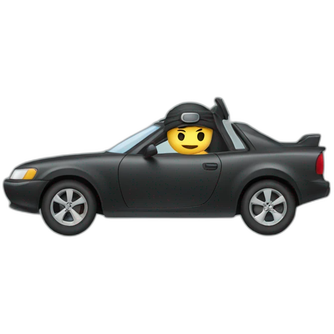 Ninja driveing a car emoji