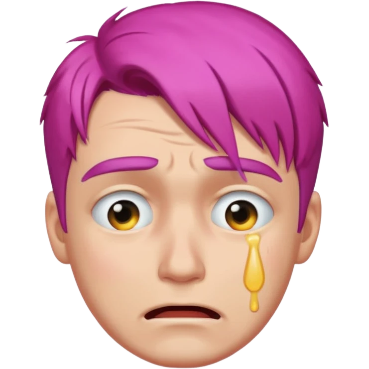 man crying with colored hair emoji