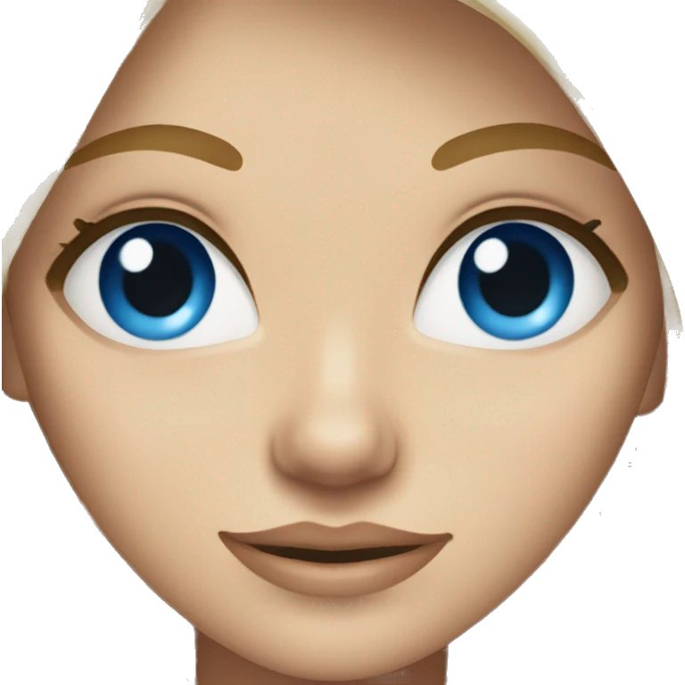 Blonde girl blue eyes emoji