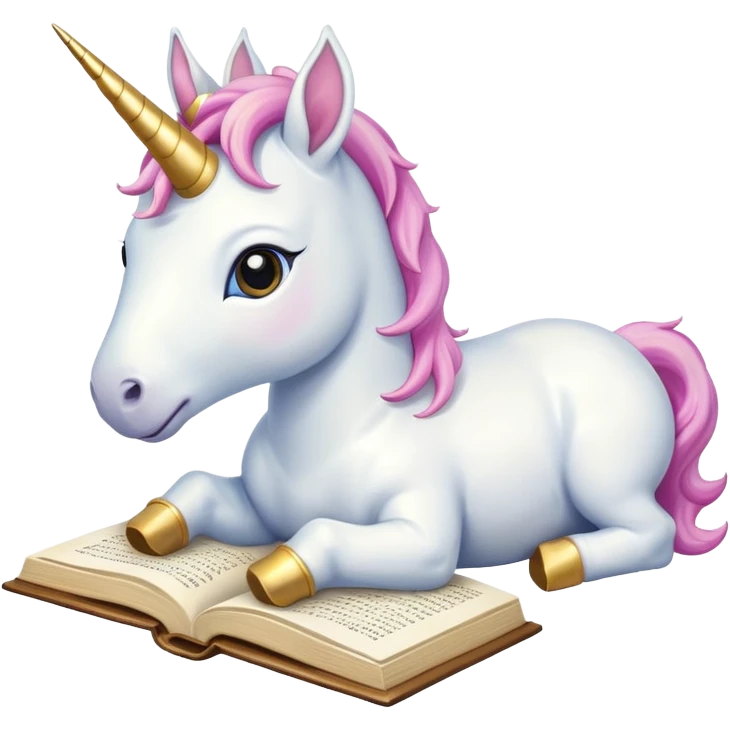 Unicorns read book
A baby unicorn lying on its belly, flipping pages with its hoof.













 emoji