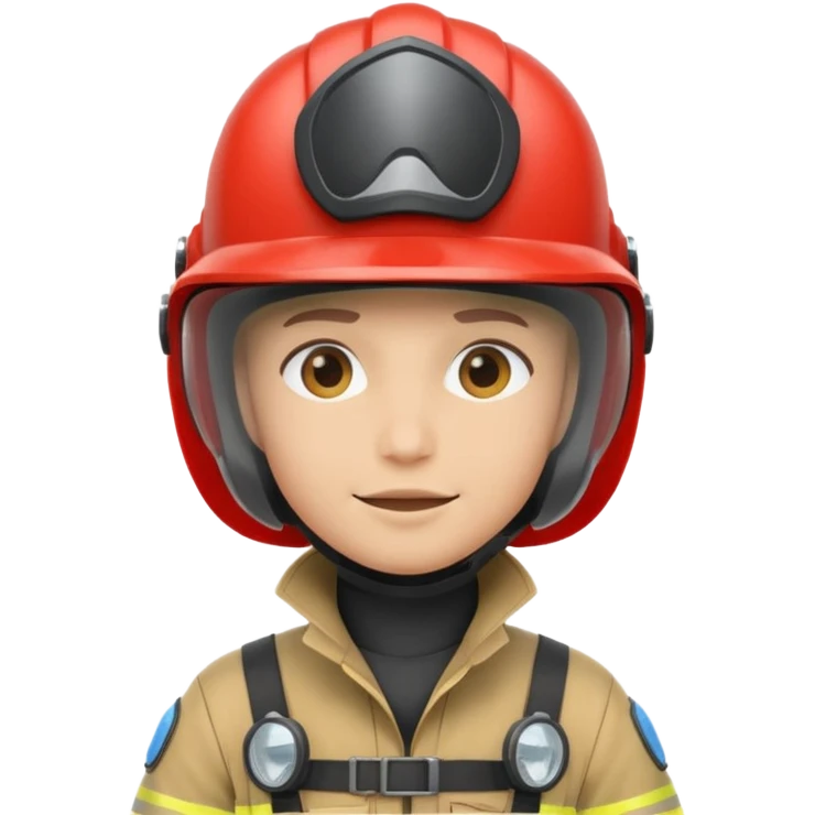 helmeted responder character emoji