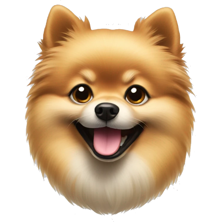 Short haired smiling Pomeranian  emoji