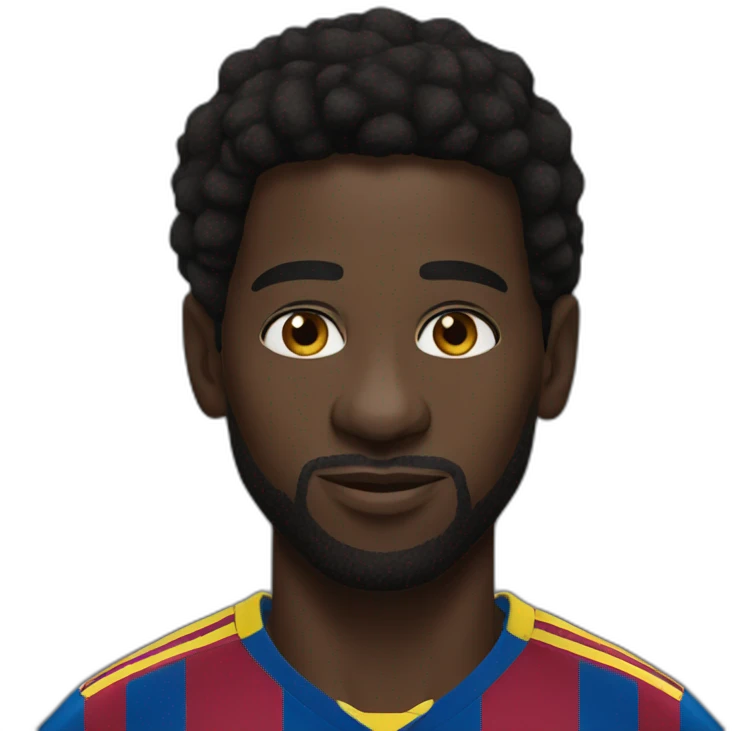 Realistic-black-skin-Messi emoji