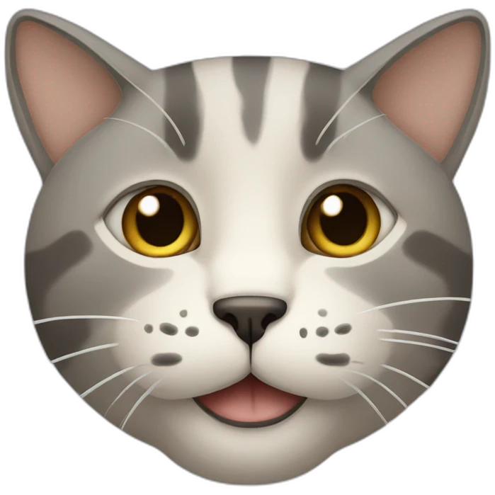 cat with grey and beige face emoji