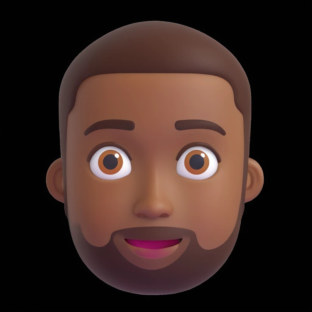 black man 3d emoji emoji