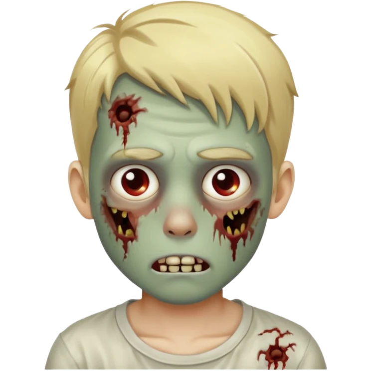 boy zombie with blonde hair beautiful emoji