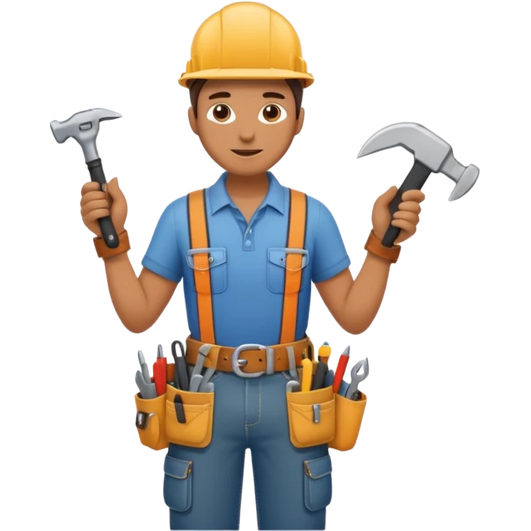 Repairs and Maintenance, tools belt, full body emoji