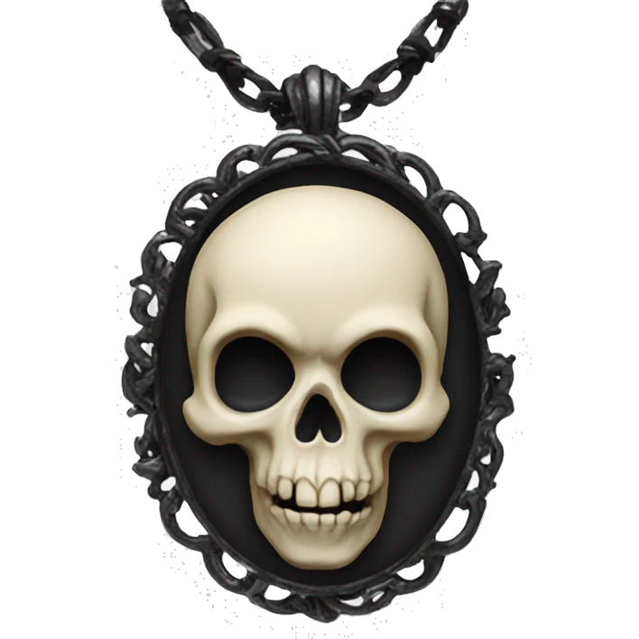 skull goth jewelry emoji