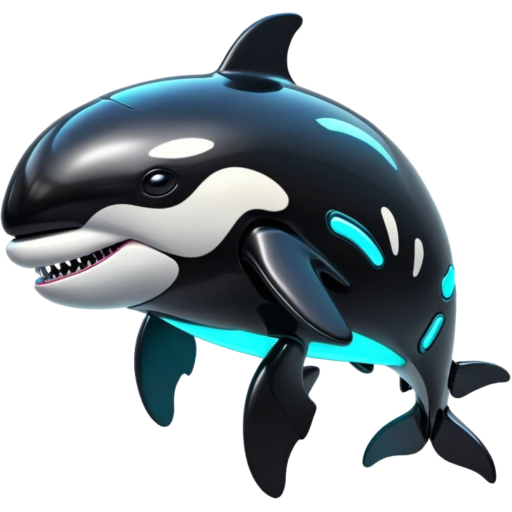 cyberpunk orca robot emoji