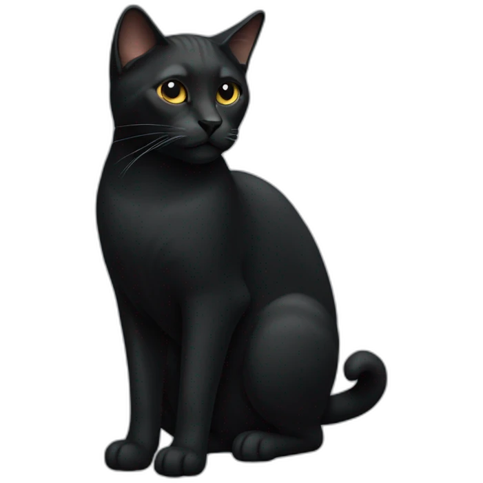black-cat-full-body-with-cropped-tail emoji