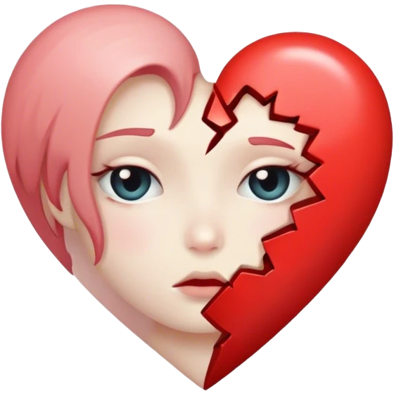 One half of a broken heart emoji