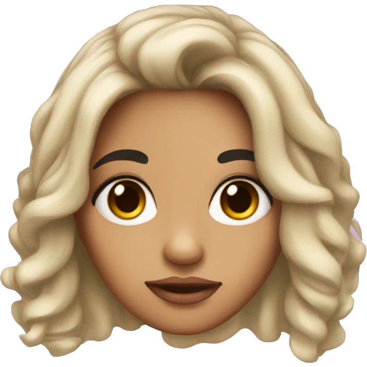Pretty hispanic girl with big eyes and black hair emoji