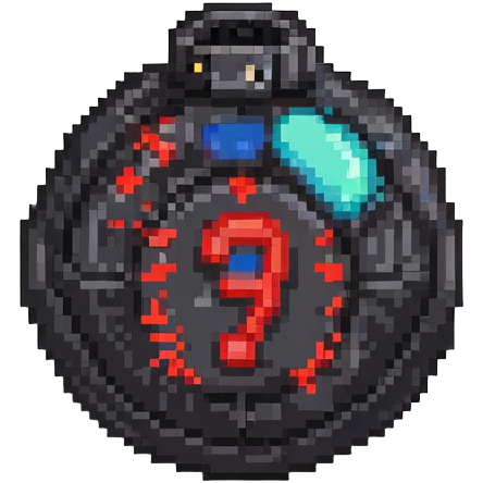 Digital bomb with timer display, round black bomb body, red countdown numbers, pixel art style emoji