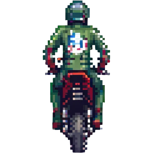 motor cross, back view emoji