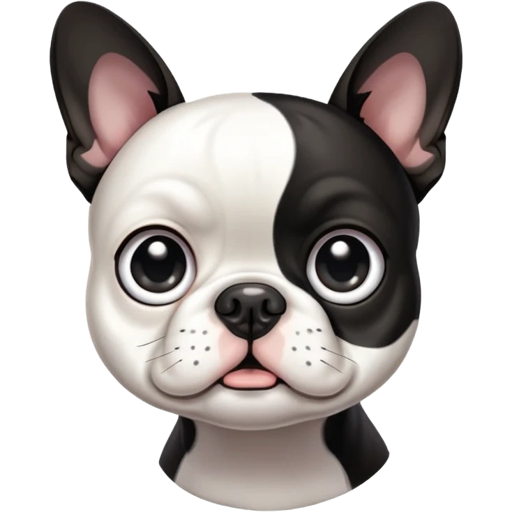 boston terrier with really big eyes emoji