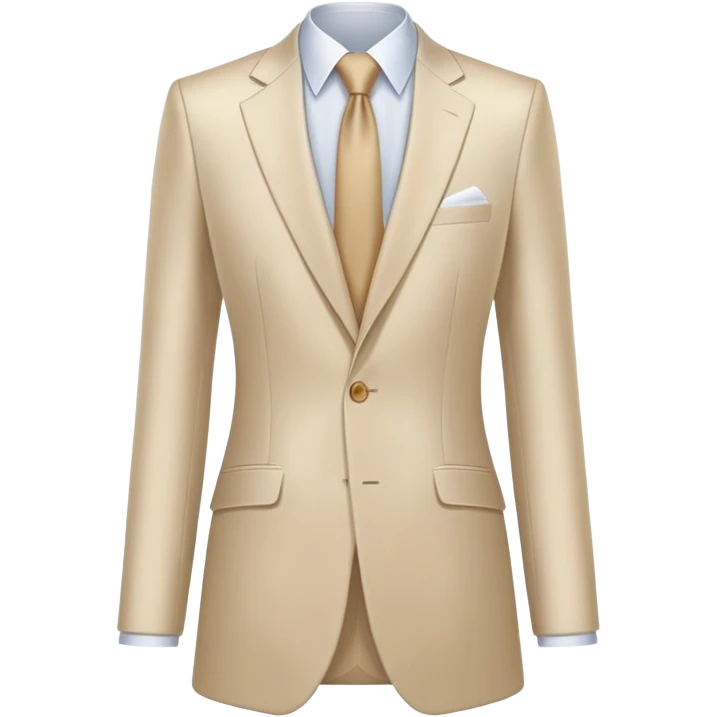 elegant silk pale beige business suit emoji