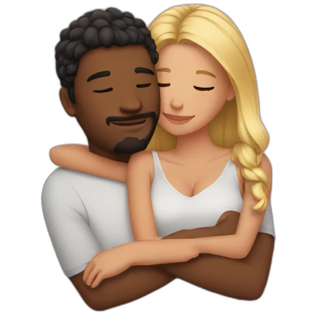 Couple cuddling emoji