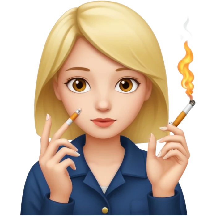 girl with cigarette emoji