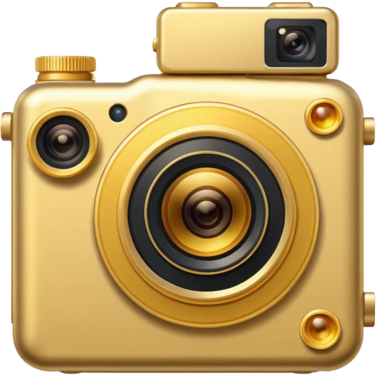 a premium to quality made of gold photocamera emoji
