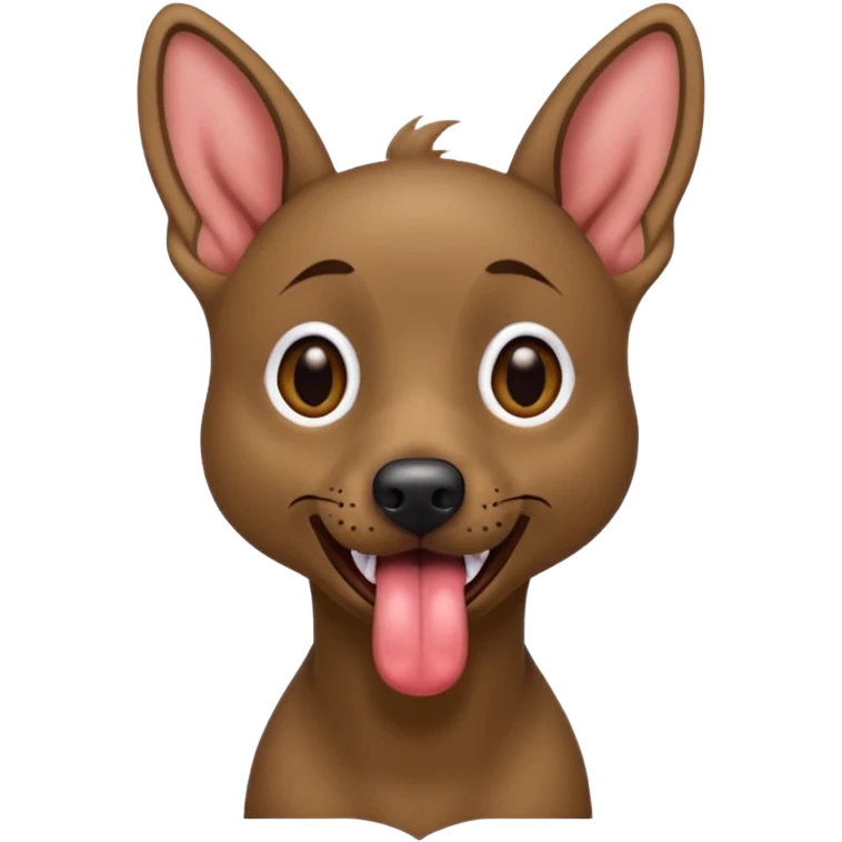 Xoloitzcuintle Dog derpy expression with tongue sticking out emoji