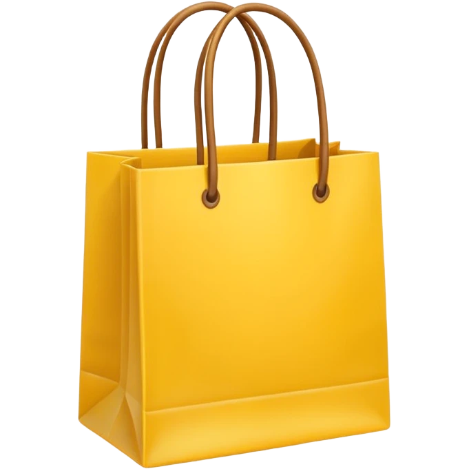 Flat emoji of the yellow shopping bag.
Keep original shape, remove text.
Apple-style, simple and clean.
Transparent background. emoji