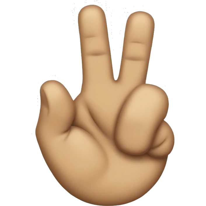 “a peace emoji but have the thumb out aswell” emoji