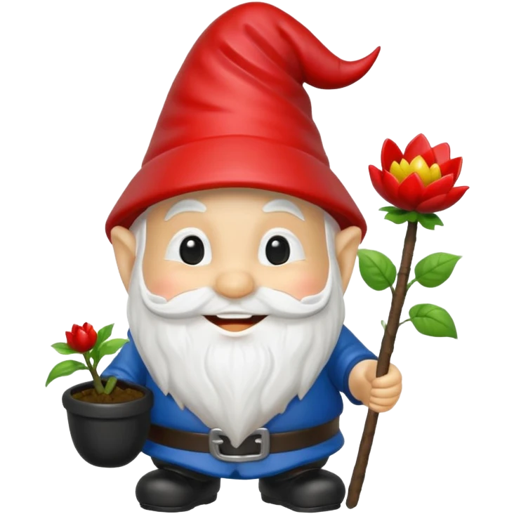 garden ornamental gnome black emoji