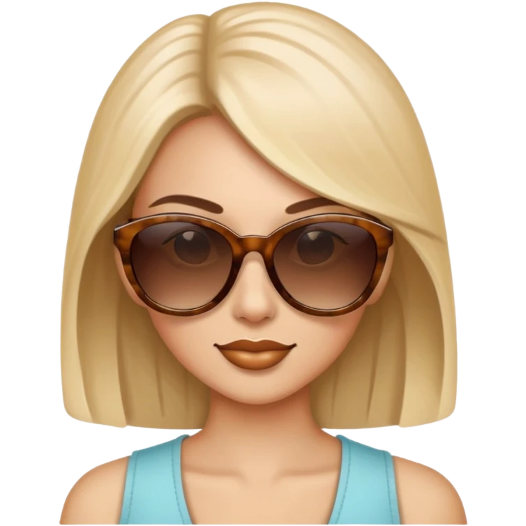 A woman wear sunglasses  emoji