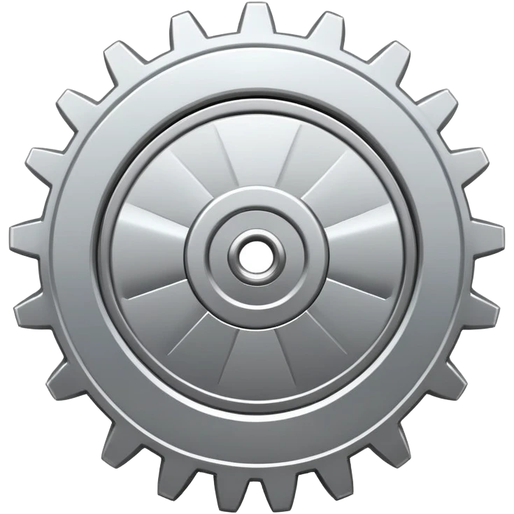 checkmark with a gear, representing Effizienz (efficiency) emoji