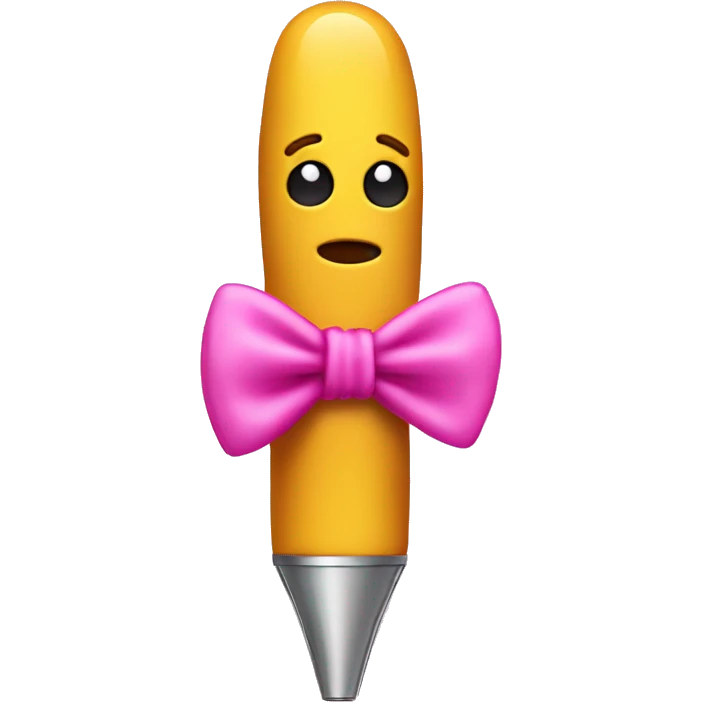 dab pen with pink bow emoji