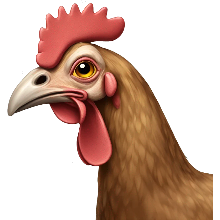 a hen with a horse's head emoji