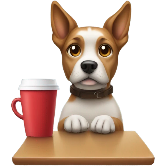 DOG drink coffee emoji