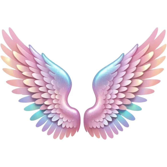 Tiny, mini, so small, soft pink, sparkly angel wings emoji
