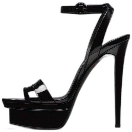 Ysl heel sandal TRIBUTE PLATFORM SANDAL black PATENT LEATHER emoji