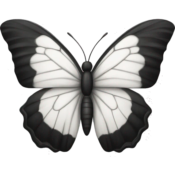 Mariposa boland e blanco y negro  emoji