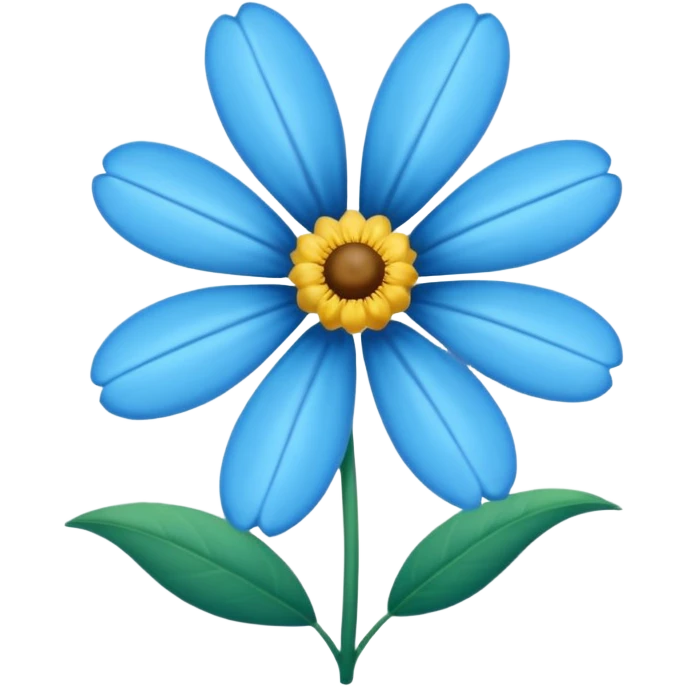 Flor color azul emoji